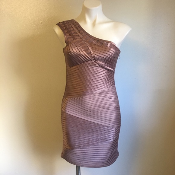 BCBGMAXAZRIA One Shoulder Bandage Dress - Picture 1 of 5